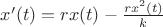 $x'(t)=rx(t)-\frac{rx^{2}(t)}{k}$