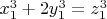 $x_1^3+2y_1^3=z_1^3$