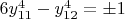 $6y_{11}^4-y_{12}^4=\pm 1$