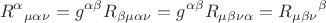 $$
R^{\alpha}{}_{\mu\alpha\nu}=g^{\alpha\beta}R_{\beta\mu\alpha\nu}=g^{\alpha\beta}R_{\mu\beta\nu\alpha}=R_{\mu\beta\nu}{}^{\beta}
$$