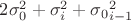 $2\sigma_0^2+\sigma_i^2+\sigma_0_{i-1}^2$