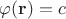 $\varphi(\mathbf{r})=c$