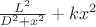 $\frac{L^2}{D^2+x^2}+kx^2$