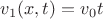 $v_1(x,t) = v_0t$