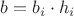 $b={b_i}\cdot{h_i}$