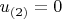 $u_{(2)}=0$