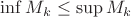$\inf M_k \leq \sup M_k$