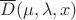 $\overline D(\mu,\lambda,x)$