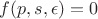 $f(p, s, \epsilon) = 0$