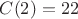$C(2)=22$