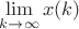 $\lim\limits_{k\rightarrow \infty} x(k)$