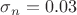 $\sigma_{n} = 0.03$ $\sigma_{n} = 0.03$