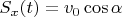 $S_x(t) = v_0\cos\alpha$