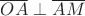 $\overline{O A} \perp \overline{A M}$