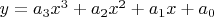 $y = a_3x^3 + a_2x^2 + a_1x + a_0$