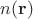 $n(\mathbf{r})$