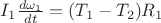 $I_1\frac{d\omega_1}{dt}=(T_1-T_2)R_1$