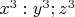 $x^3:y^3;z^3$