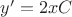 $y'=2xC$