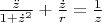 $\[\frac{{\ddot z}}{{1 + \dot z^2 }} + \frac{{\dot z}}{r} = \frac{1}{z}\]$