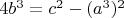 $4b^3=c^2-(a^3)^2$