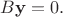 $B\mathbf{y}=0.$