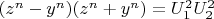 $(z^n-y^n)(z^n+y^n)=U_1^2U_2^2$