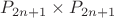 $P_{2n+1}\times P_{2n+1}$