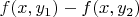 $f(x,y_1)-f(x,y_2)$