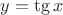 $y= \tg {x}$