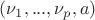 $(\nu_1, ... , \nu_p, a)$