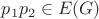 $p_1p_2\in E(G)$
