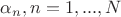 $\alpha_n, n=1,...,N$