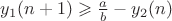 $y_1(n+1) \geqslant  \frac{a}{b}- y_2 (n)$