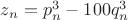 $z_n=p^3_n-100q^3_n$