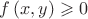 $f\left(x,y\right)\geqslant 0$