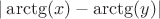 $|\arctg(x)-\arctg(y)|$