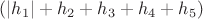 $(|h_1|+h_2+h_3+h_4+h_5)$