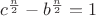 $c^{\frac{n}{2}} - b^{\frac{n}{2}} = 1$