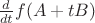 $\frac{d}{dt} f(A+tB)$