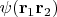 $\psi(\mathbf r_1\mathbf r_2)$