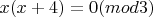 $x(x+4)=0(mod3)$