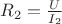 $R_2=\frac{U}{I_2}$