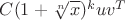 $C (1 + \sqrt[n]{x})^k u v^T$