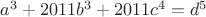 $a^3+2011b^3+2011c^4=d^5$
