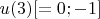$u(3) [=0; -1]$