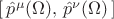 $[\,\hat p^\mu(\Omega), \, \hat p^\nu(\Omega)\,]$