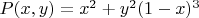 $P(x,y)=x^2+y^2(1-x)^3$
