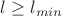 $l\ge l_{min}$