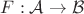 $F:\mathcal A \to \mathcal B$